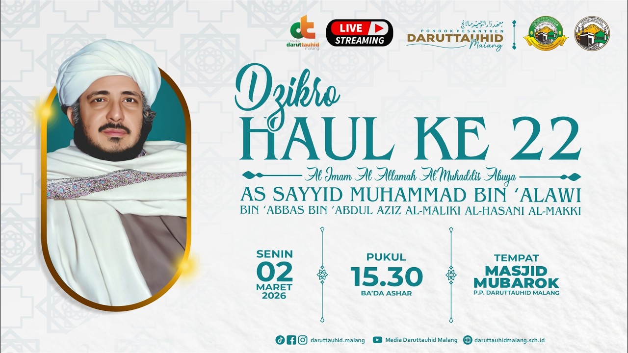 🔴LIVE Memperingati Haul Ke 22 Abuya As Sayyid Muhammad bin Alawi Al Maliki Al Hasani