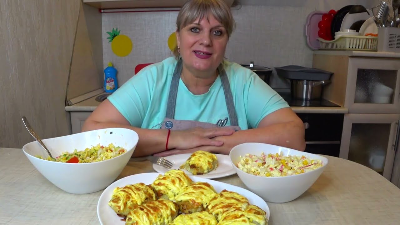 Меню экономных обедов ужинов из ПРОСТЫХ ПРОДУКТОВ Рыбные котлеты Салаты крабовый и из Пекинской !