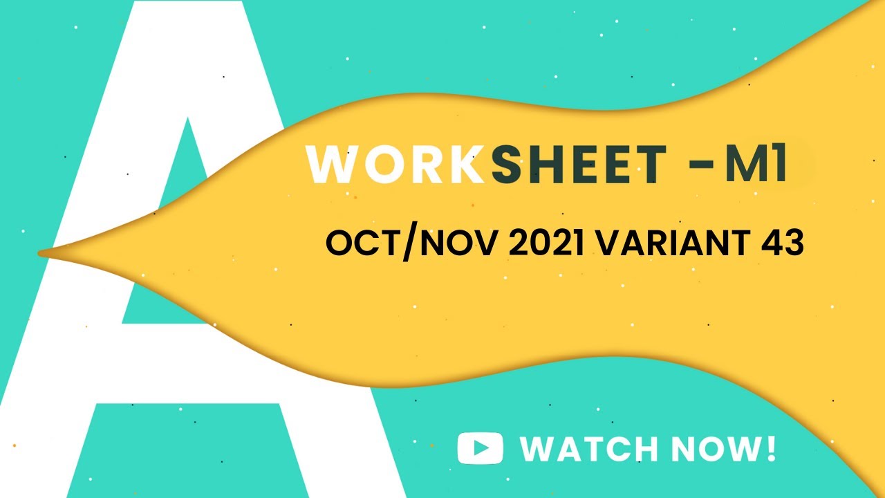 M1 PAST PAPER OCT/NOV 2021 VARIANT 43