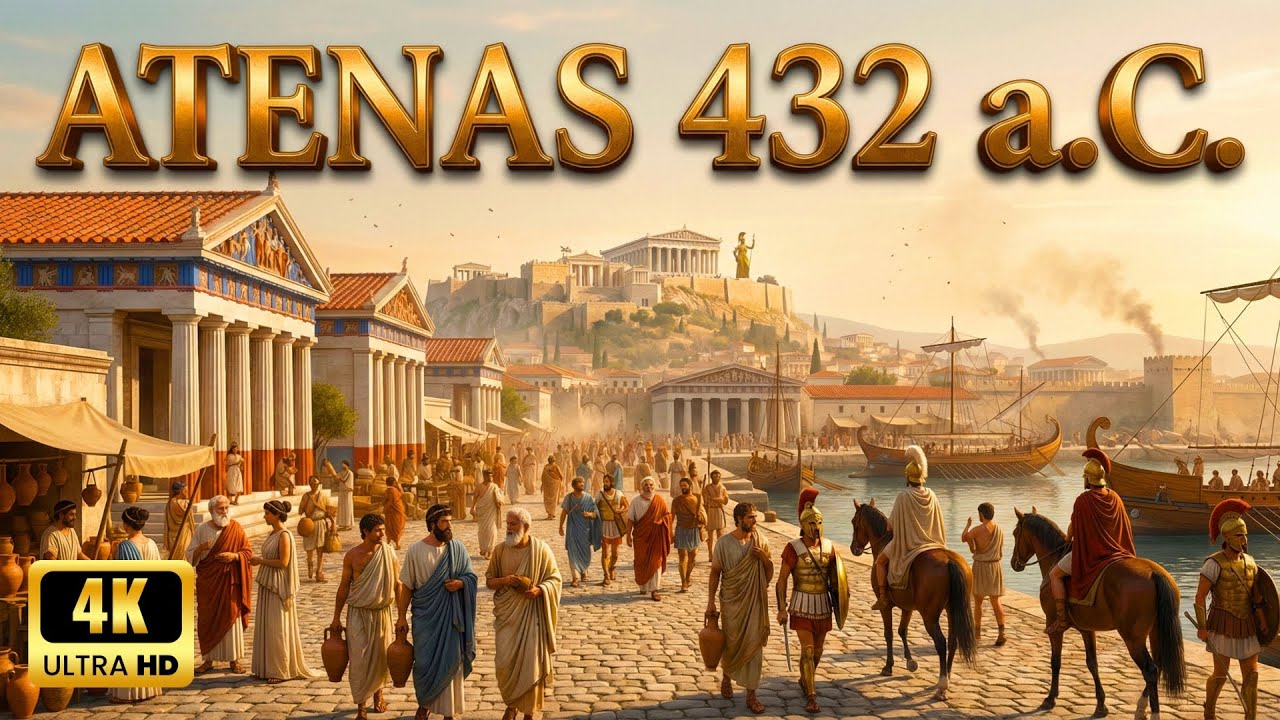 Atenas, 432 a.C. (Reconstrucción con IA) — La cuna de la democracia