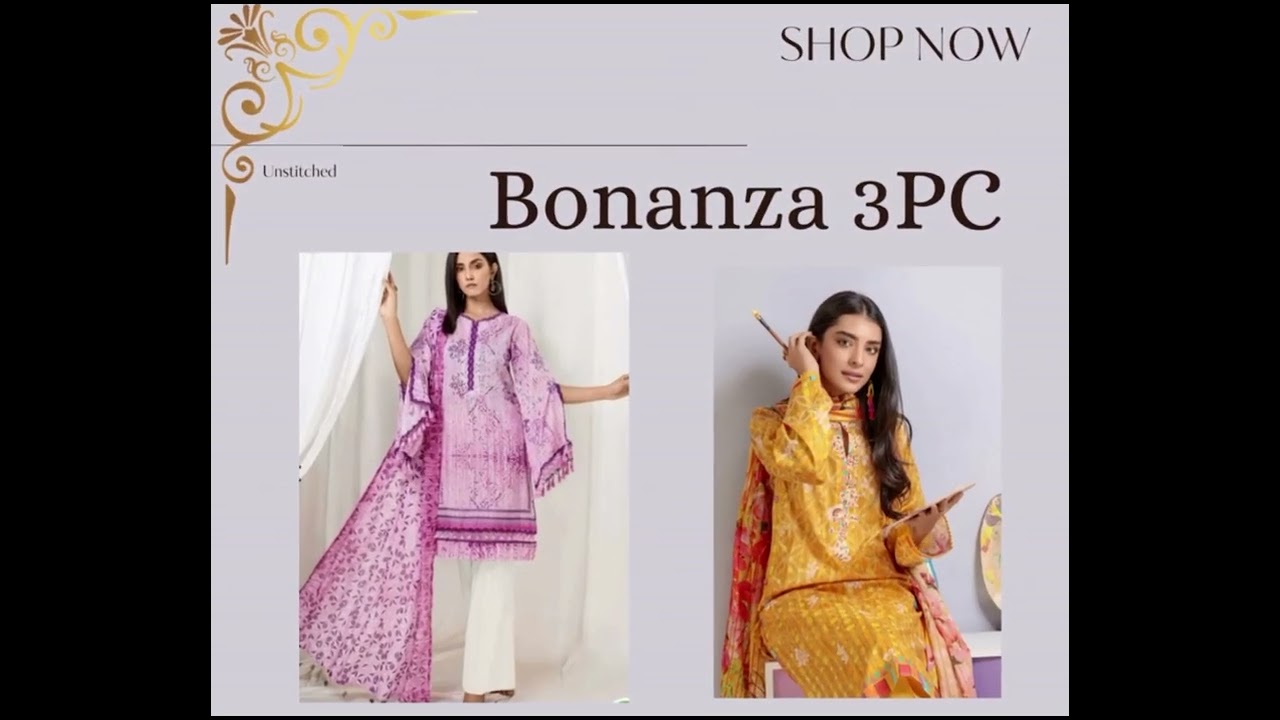 Bonanza Satrangi Unstitched Summer Printed Lawn 3Pc | Bonanza Online Sale |Super Wholesale
