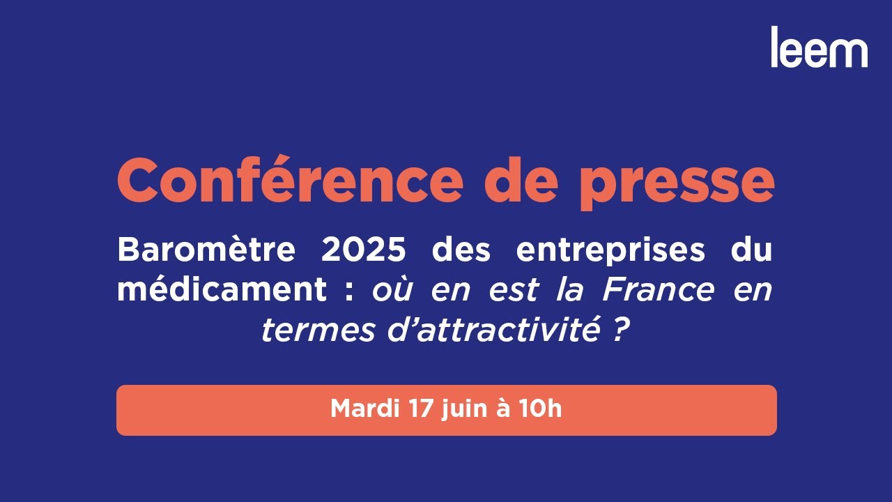 Conférence de presse : Baromètre 2025 des entreprises du médicament