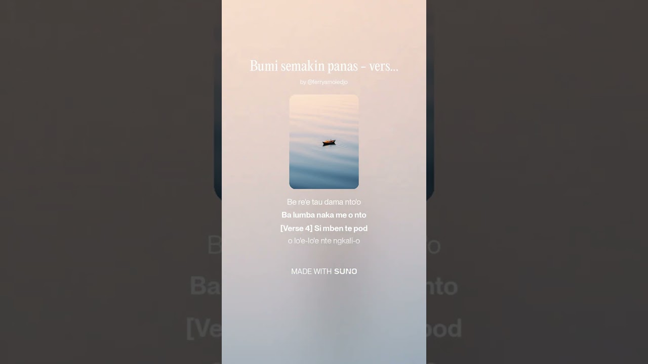 #Bumi semakin panas cover AI #versi pamona poso