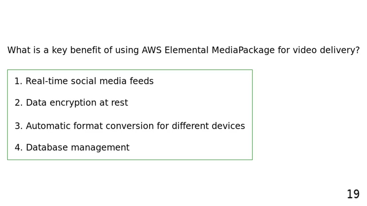 AWS Elemental MediaPackage - Quiz