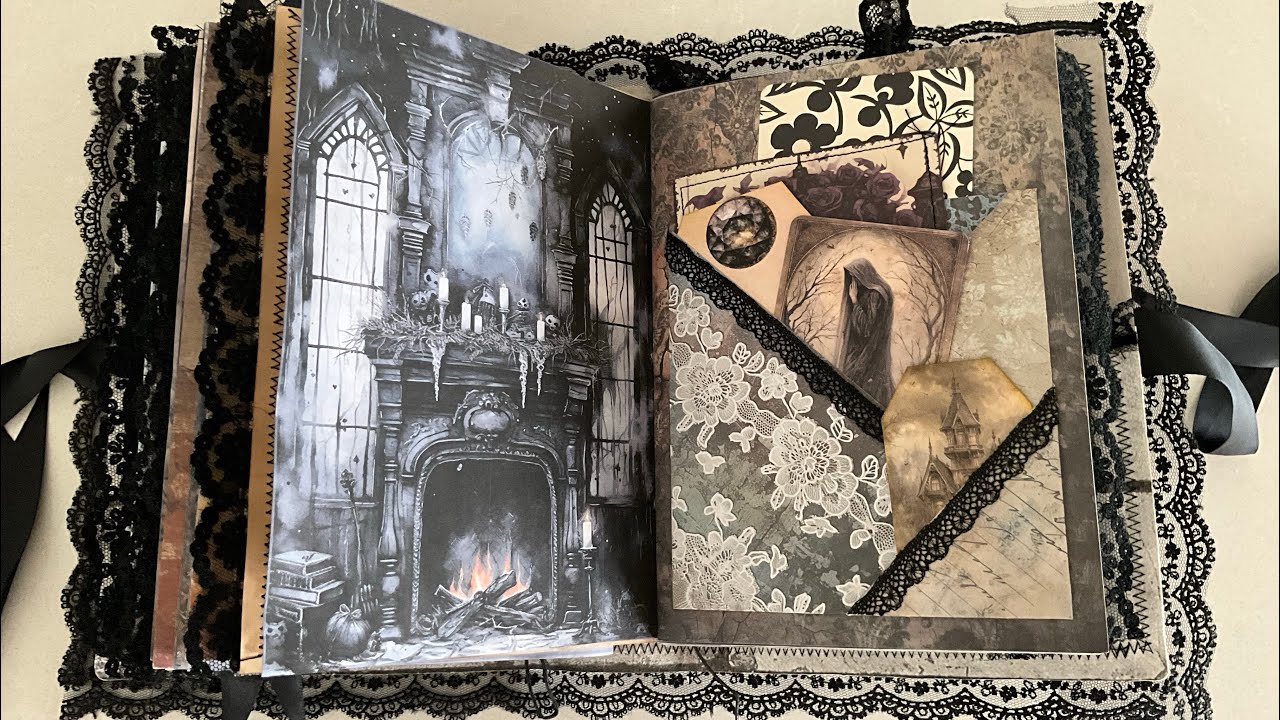 Haunted Mansion handmade junk journal full flip through