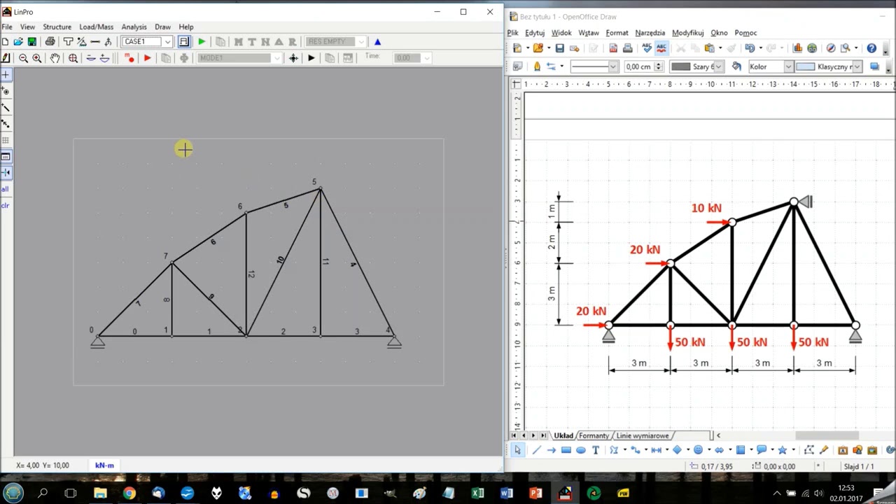 Program MES - LinPro - kratownica