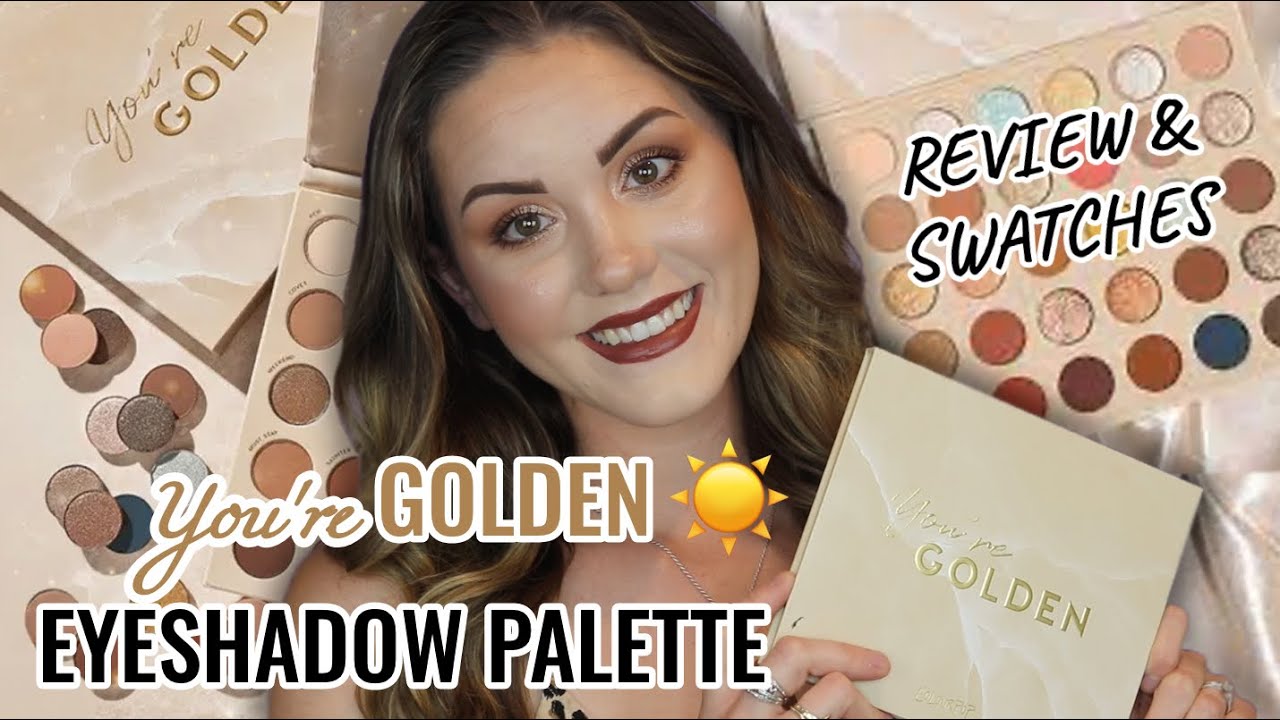 COLOURPOP YOU'RE GOLDEN PALETTE REVIEW & SWATCHES | Step-by-step tutorial -- everyday summer look 🌞