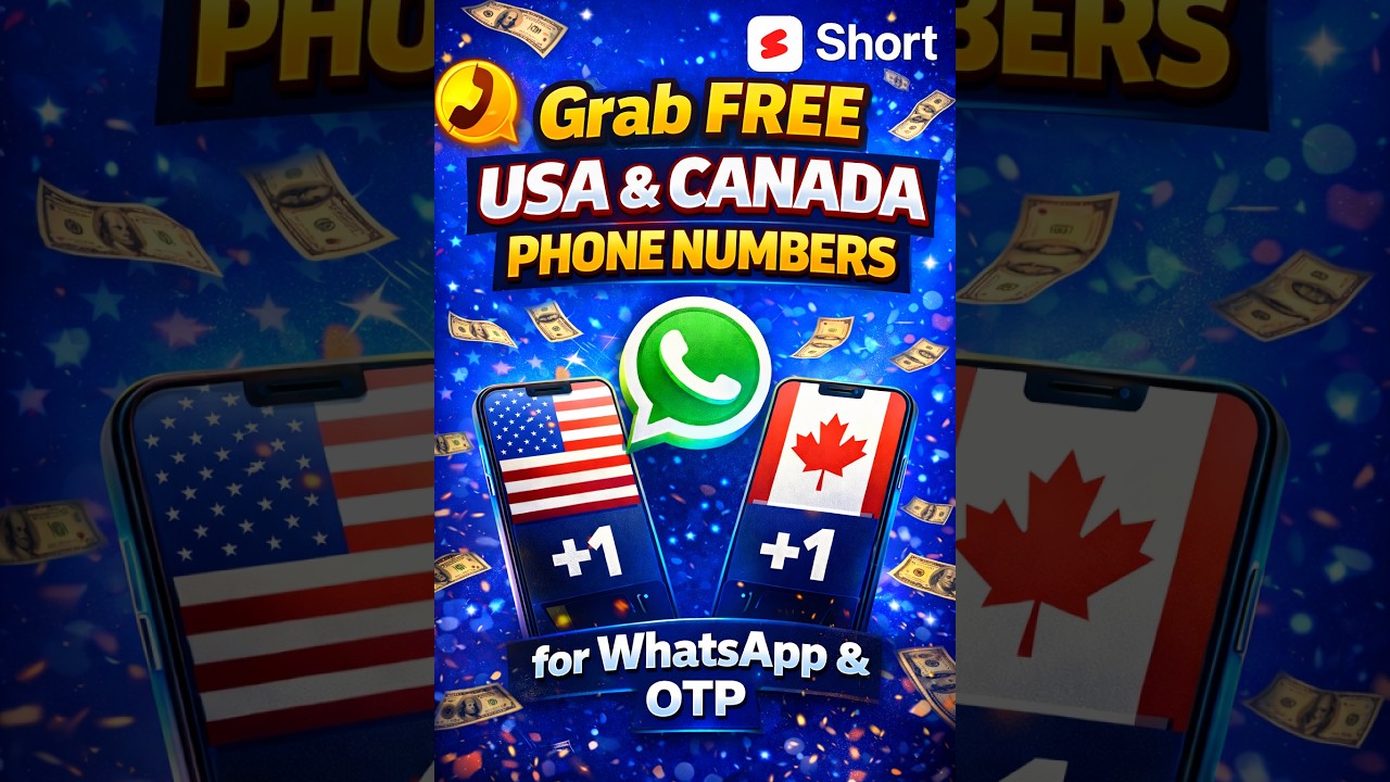 Grab Free USA & Canada Phone Numbers for WhatsApp & OTP