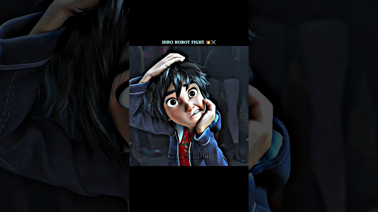 Hiro Crazy Robot Fight scene 💥🥶 | Big Hero 6 Edit | #edit #shorts #animation @Shine-Edit90