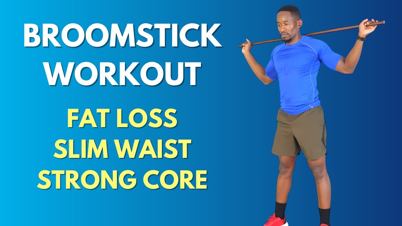 Эпичная тренировка с метлой для сжигания жира, укрепления мышц кора и уменьшения талии в домашних...