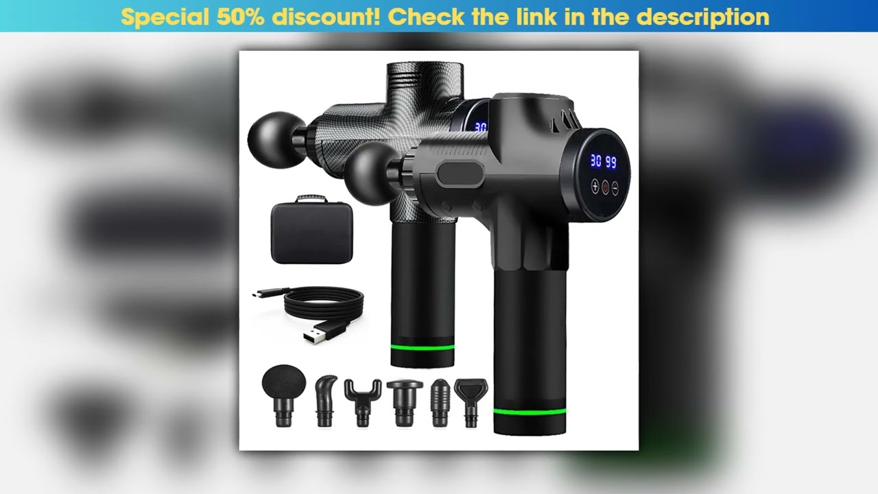 Deep Tissue Muscle Massage Gun Professional BRUSHLESS Body Neck Leg Massager Exercising Athletes