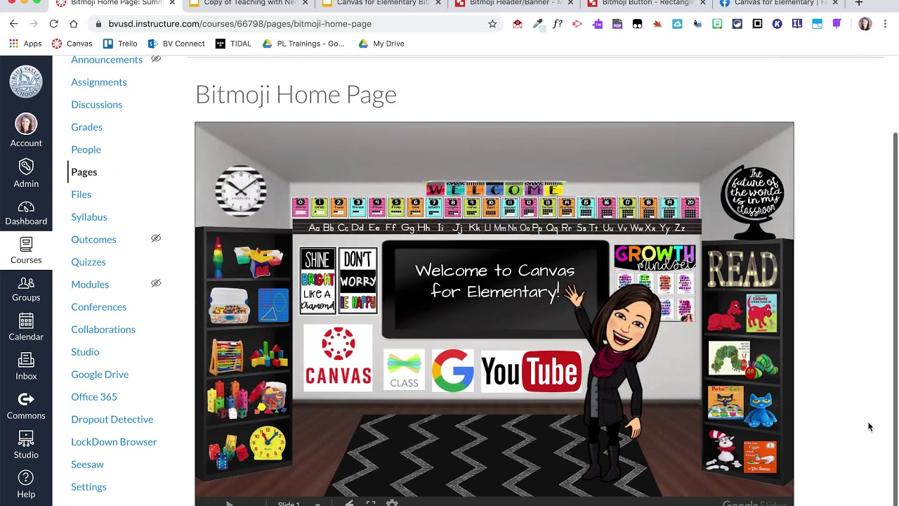 Bitmoji Classroom & Canvas