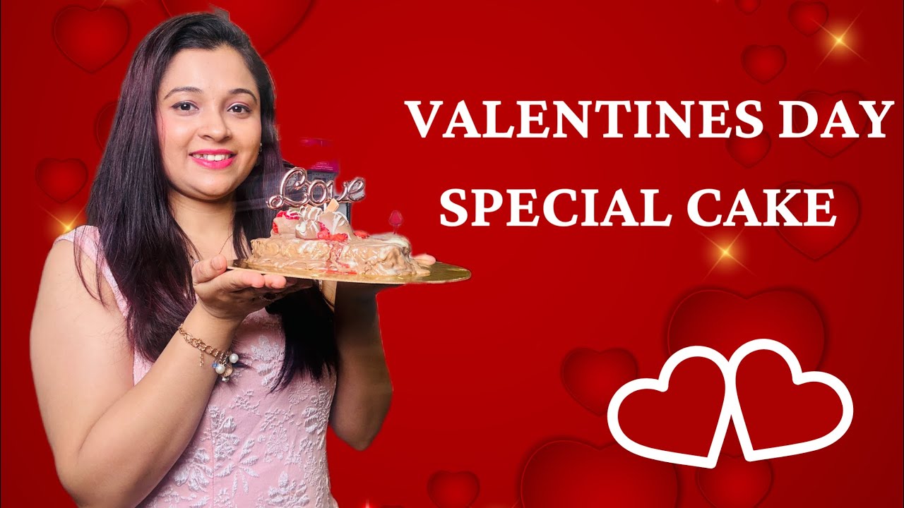 Valentine’s Day cake 🍰 | chocolate strawberry simple cake |