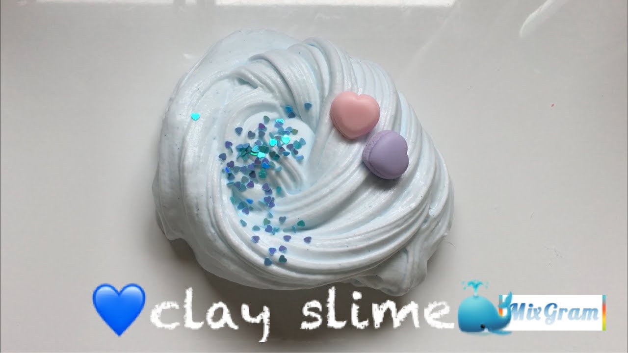 【ASMR】🐳Blue clay slime🐳 粘土スライム 音フェチ