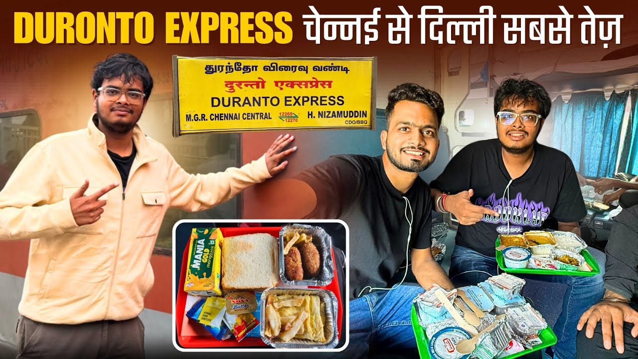 12269 Chennai Central - Delhi Duronto Express Journey With Food Review *rajdhani se fast*