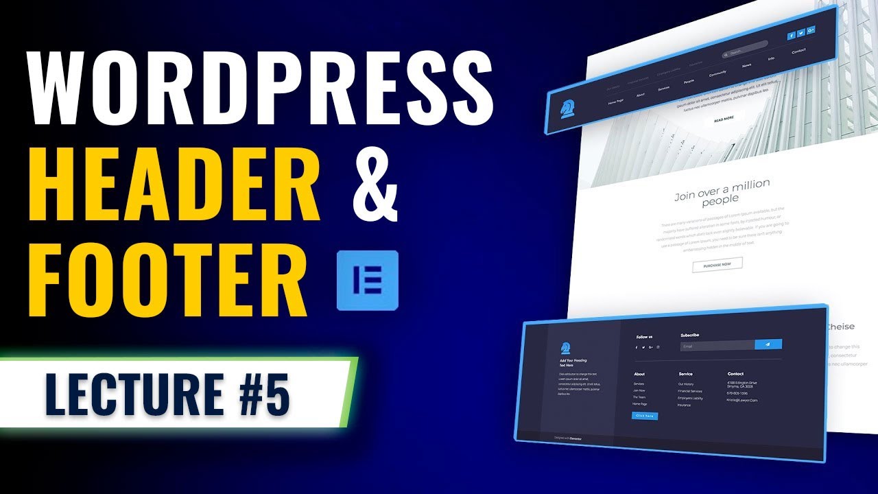 WordPress Header & Footer | WordPress & WooCommerce Course | Lecture 5 | NextAge Solutions