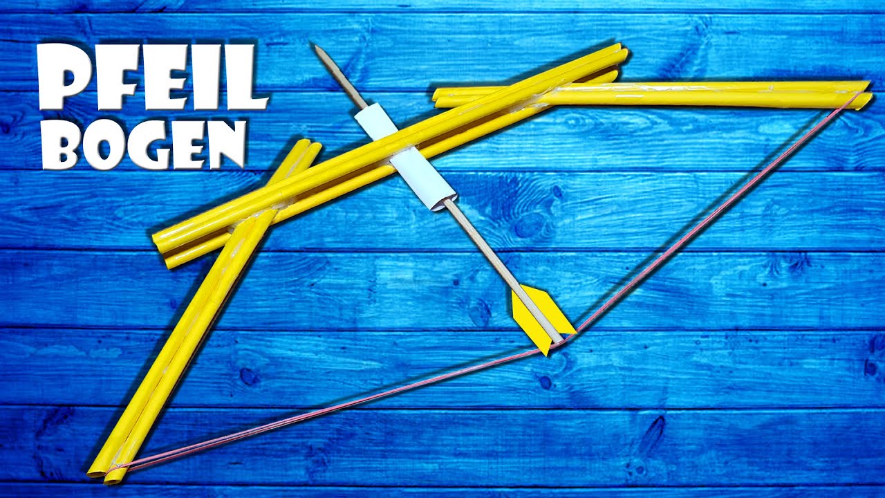 Pfeil und Bogen basteln Spielzeug aus Papier - paper bow and arrow DIY craft toy [4K]