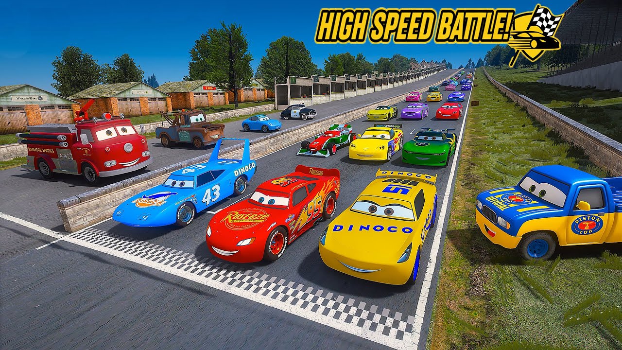 Cars Feldbergring Grand Race — McQueen Jackson Storm The King Cruz Ramirez Chick Hicks and Friends