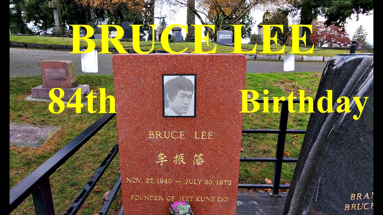 Bruce Lee 84th Birthday, November 27, 2024 at his grave in Seattle's Lakeview Cemetery.