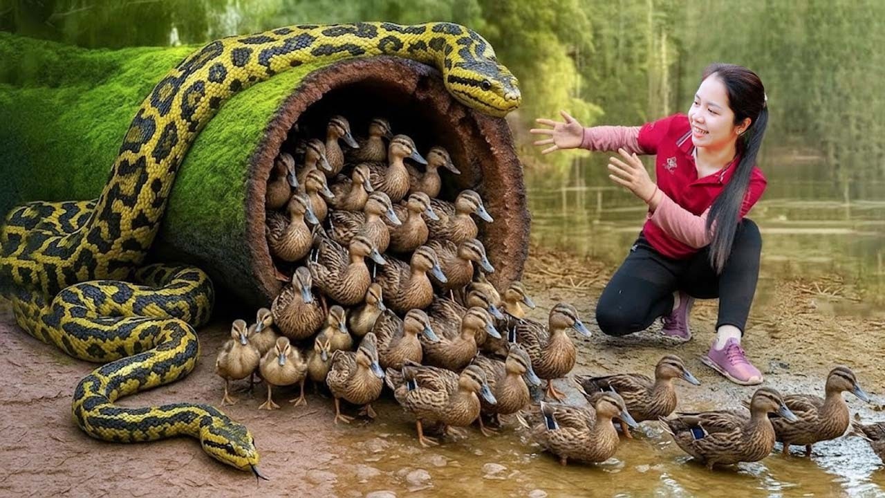 Harvesting White Emperor Chicken To Sell At The Market - Catching mountain ducks | Hanna Daily Life