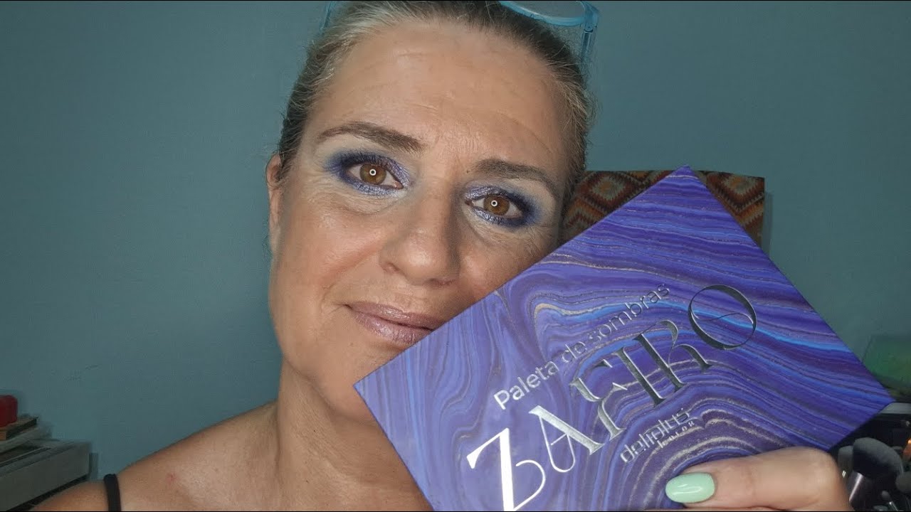 Maquillaje con la paleta ZAFIRO  de Mercadona #pielmadura #mercadona #deliplus #mercadonanovedades