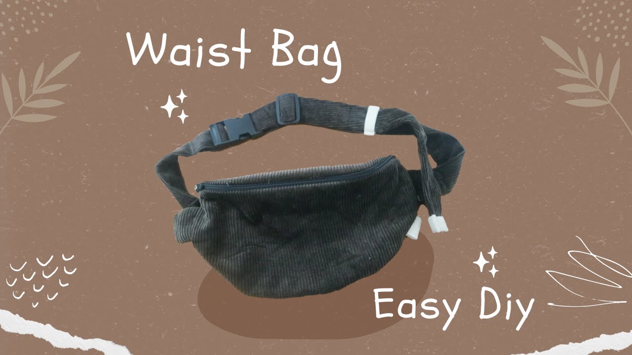 Easy DIY/How to sew a corduroy waist bag /tutorial
