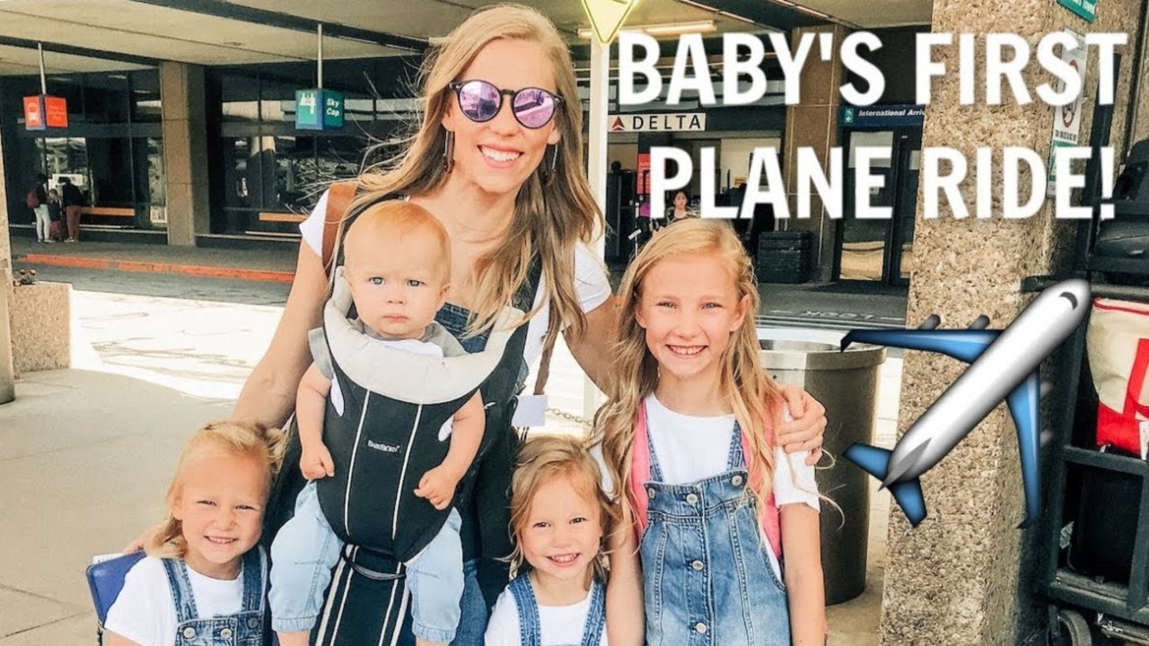 Baby Jensen's first plane ride! ✈️