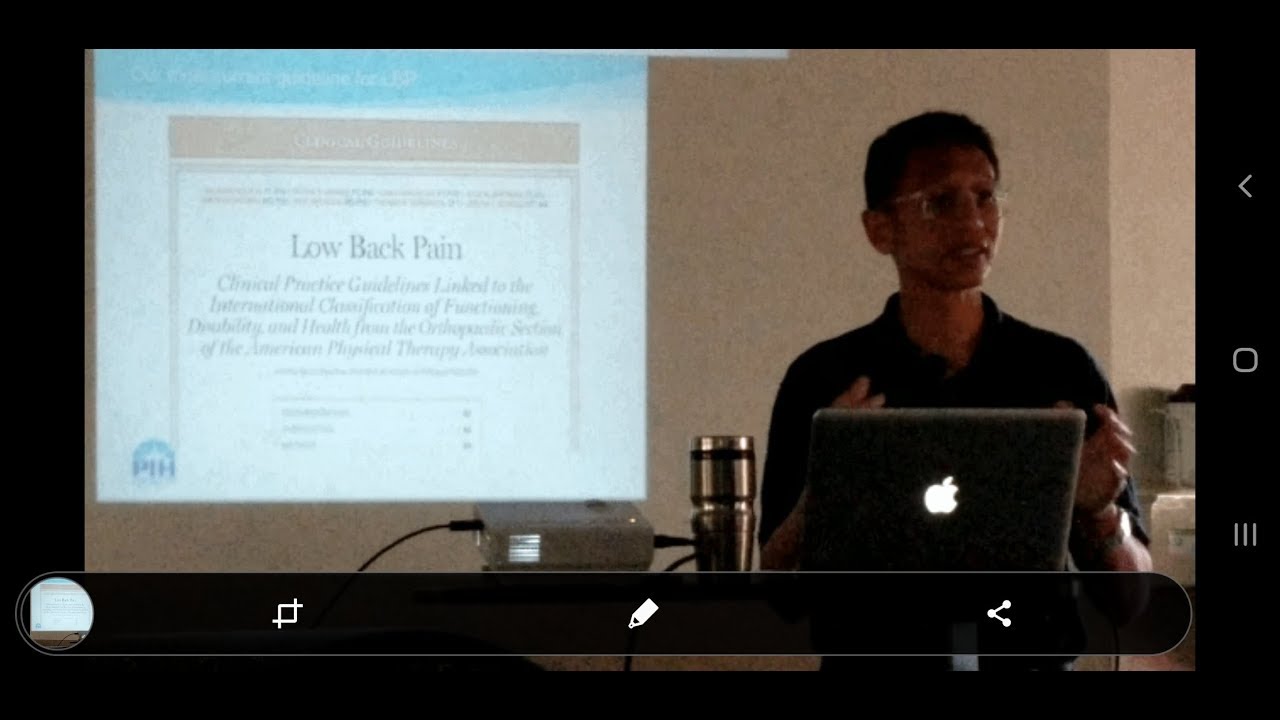Evidence Informed Decision Making for LBP part 1 (7-31-19)