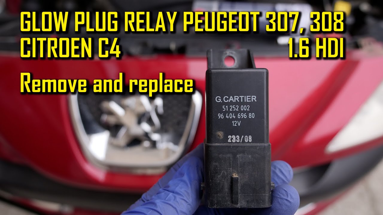 PREHEATING RELAY UNIT 1.6 HDI - REMOVE AND REPLACE - LOCATION