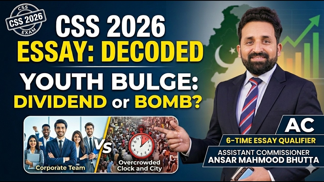 CSS 2026 Essay Paper Analysis | Decoding Youth Bulge: A Demographic Dividend or a Demographic Bomb