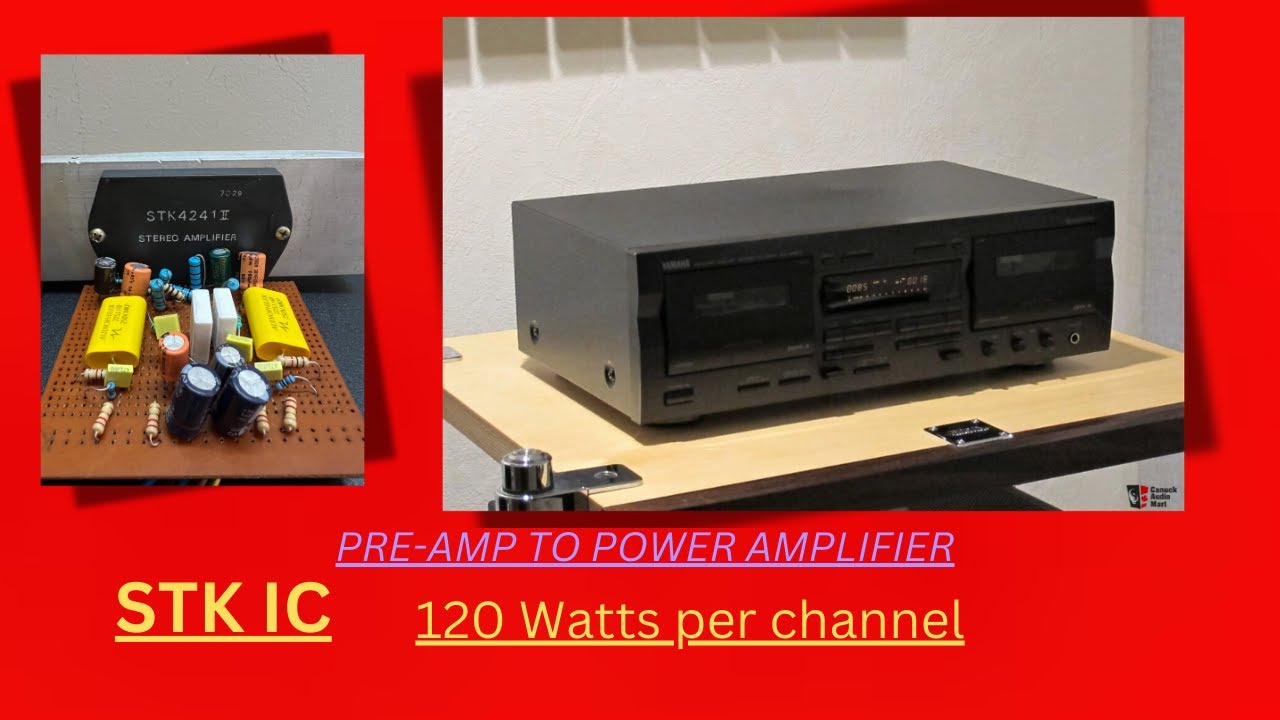 Yamaha Vintage Cassette Player  | DIY project Adding STK  Power Amplifier