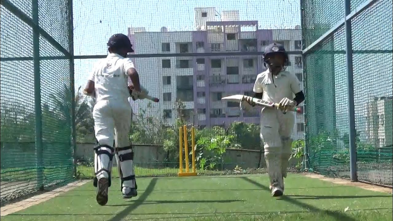 Angad Thakur & Rudra Godambe from HK OASIS joint practice (courtesy to SAHARA-STANCE CRICKET ACADEMY