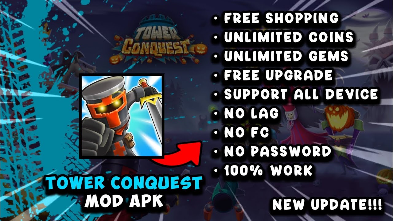TOWER CONQUEST MOD APK [БЕЗ ПАРОЛЯ] || НОВОЕ ОБНОВЛЕНИЕ!!!