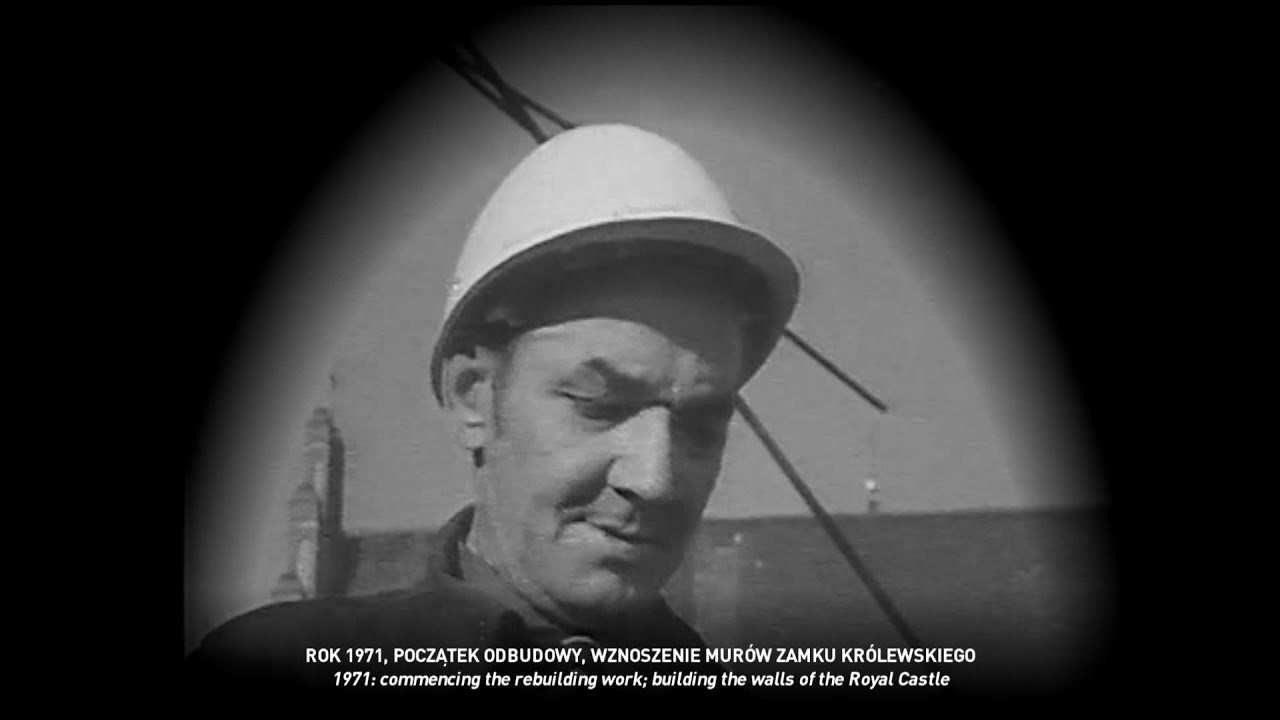 Rok 1971, początek odbudowy. Wznoszenie mur&oacute;w Zamku Kr&oacute;lewskiego w Warszawie #JubileuszZamku