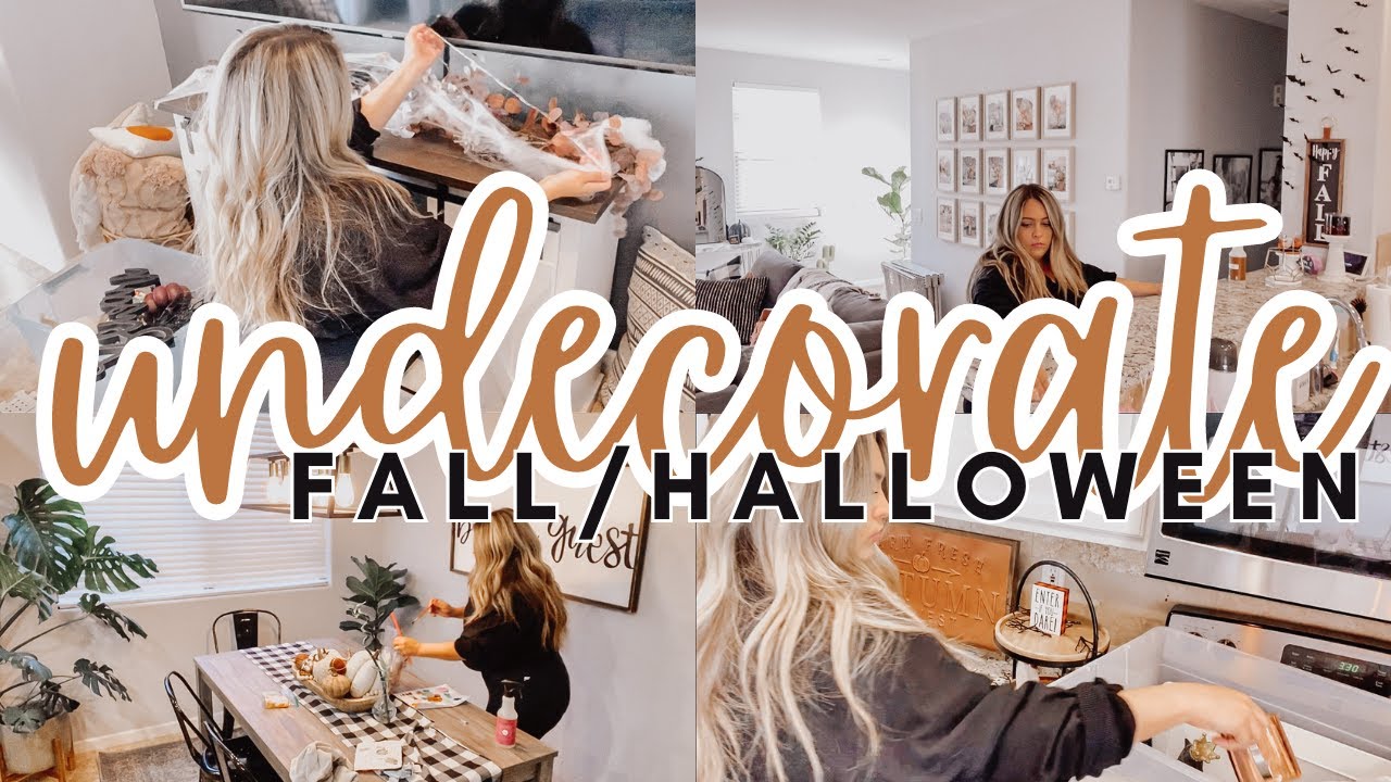 FALL/HALLOWEEN CLEAN AND UNDECORATE WITH ME / CLEANING MOTIVATION & CHRISTMAS PREP 2021 / BROOKE ANN