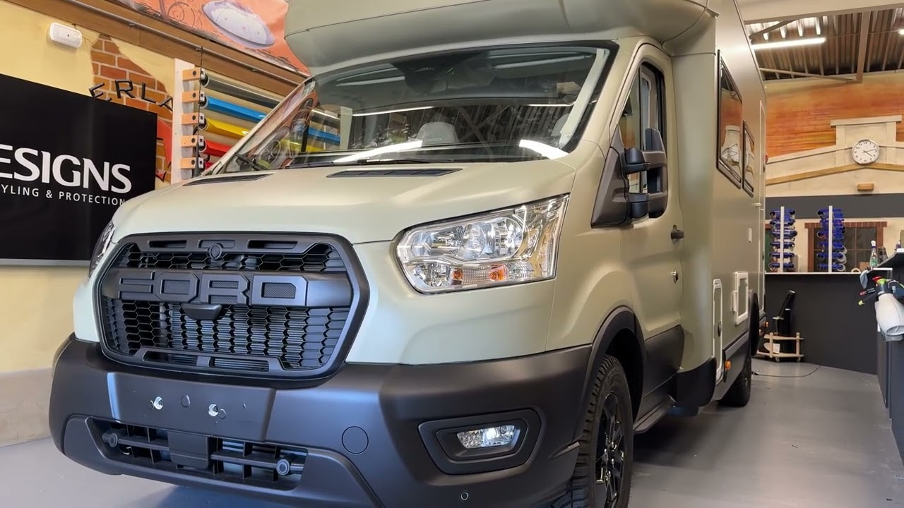 Chausson camper wrapped in Hexis Adventures Green Matt