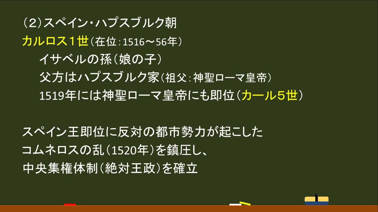 〔世界史・絶対主義時代〕スペイン －オンライン無料塾「ターンナップ」－