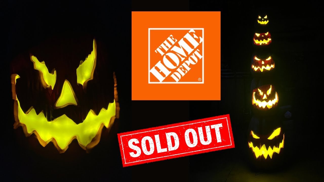 Home Depot 8 ft Giant Sized LED Jack O'Lantern Pumpkin Stack