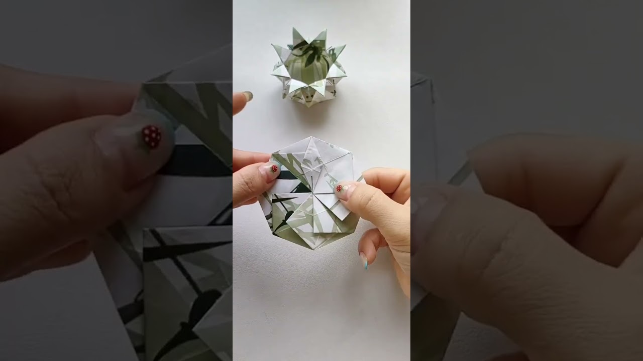 Origami of sunflower storage box
