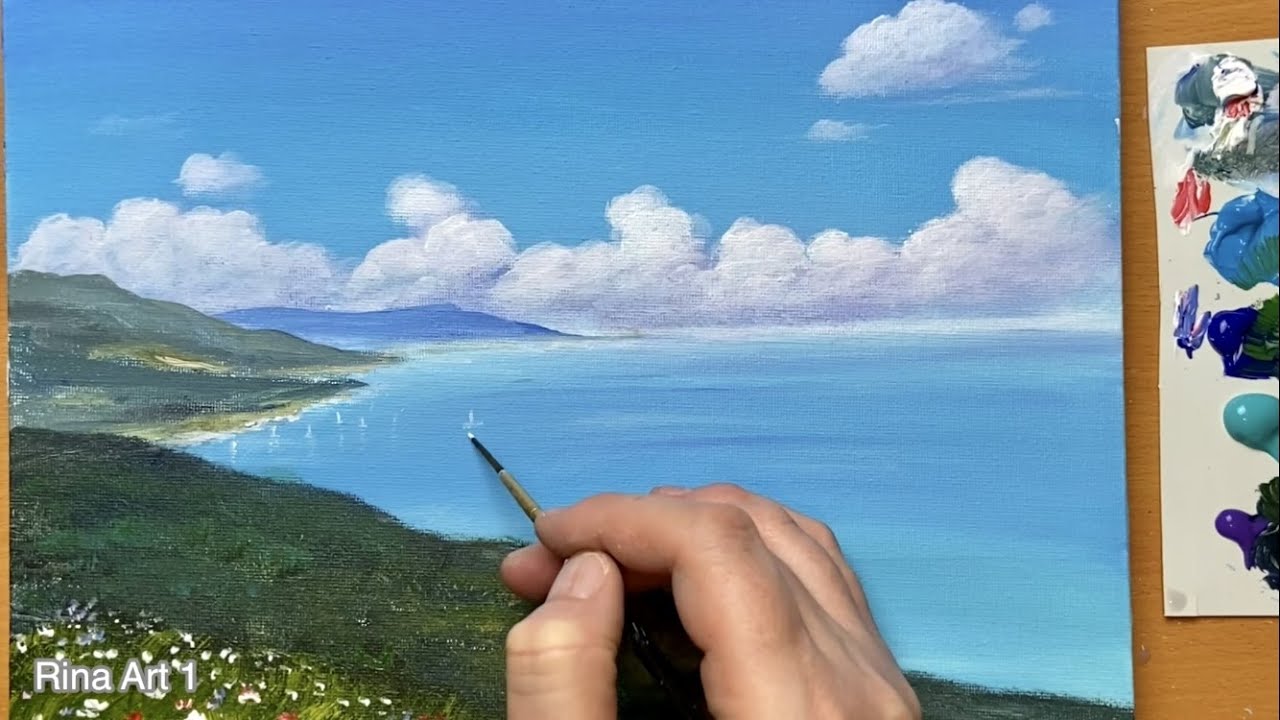 Seascape Painting / Acrylic Painting for Beginners