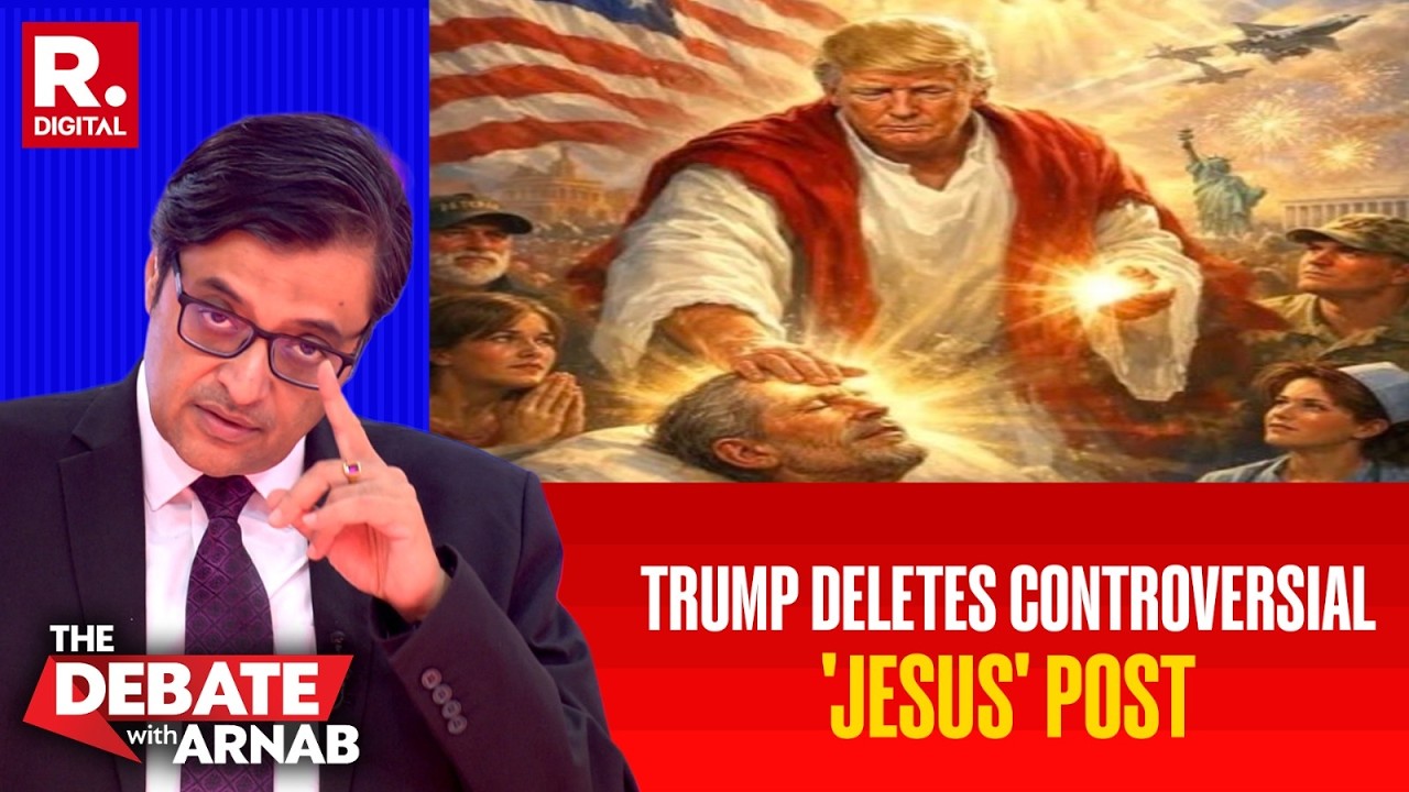 US President Donald Trump Deletes Controversial Jesus Post After Backlash | Watch Debate