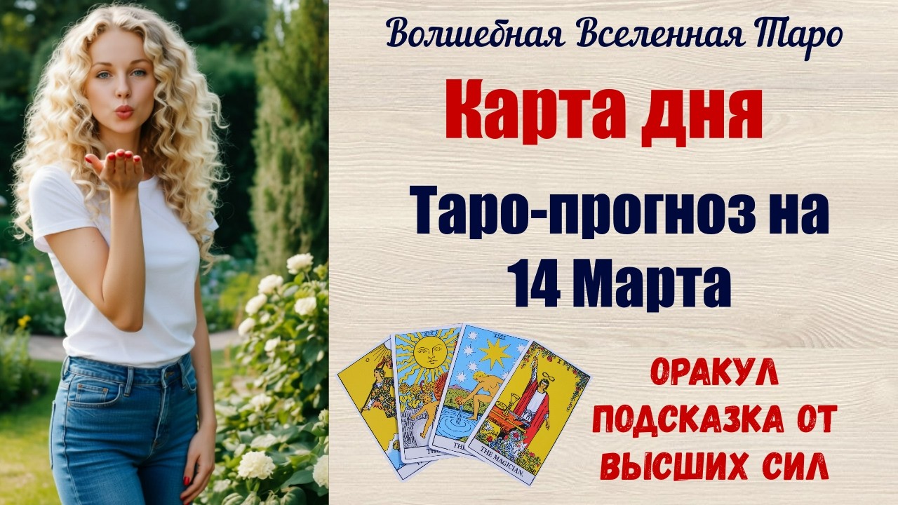 Карта дня на 14 Марта 2026 года 🌷 Подсказка от Оракул