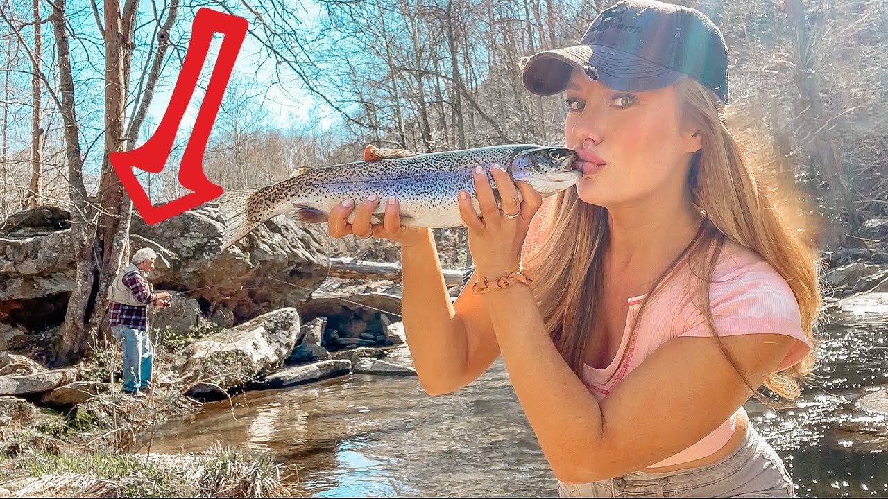 Dad + Daughter Duo Catch MONSTER TROUT • Cabin River Fishing | Part 3 solo no more