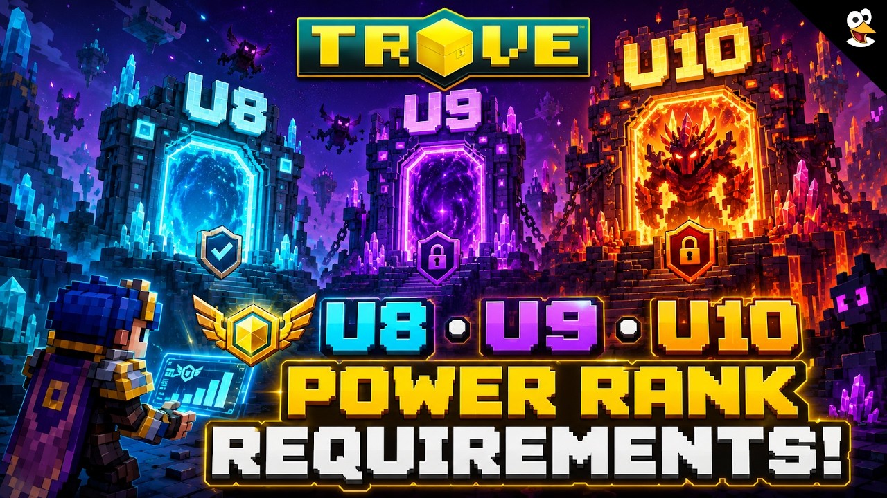 TROVE | GEODE TOPSIDE U8 - U10 POWER RANK REQUIREMENTS! | Trove Guide & Tutorial