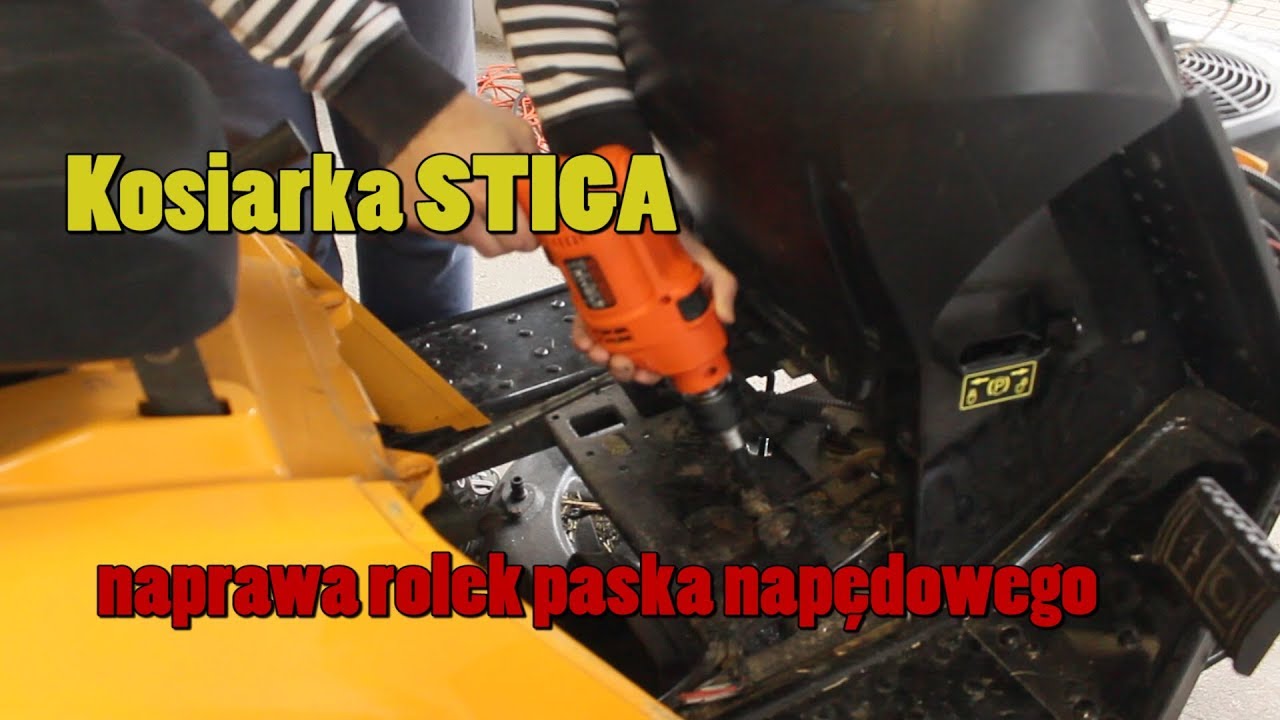 Kosiarka STIGA naprawa rolek paska napędowego