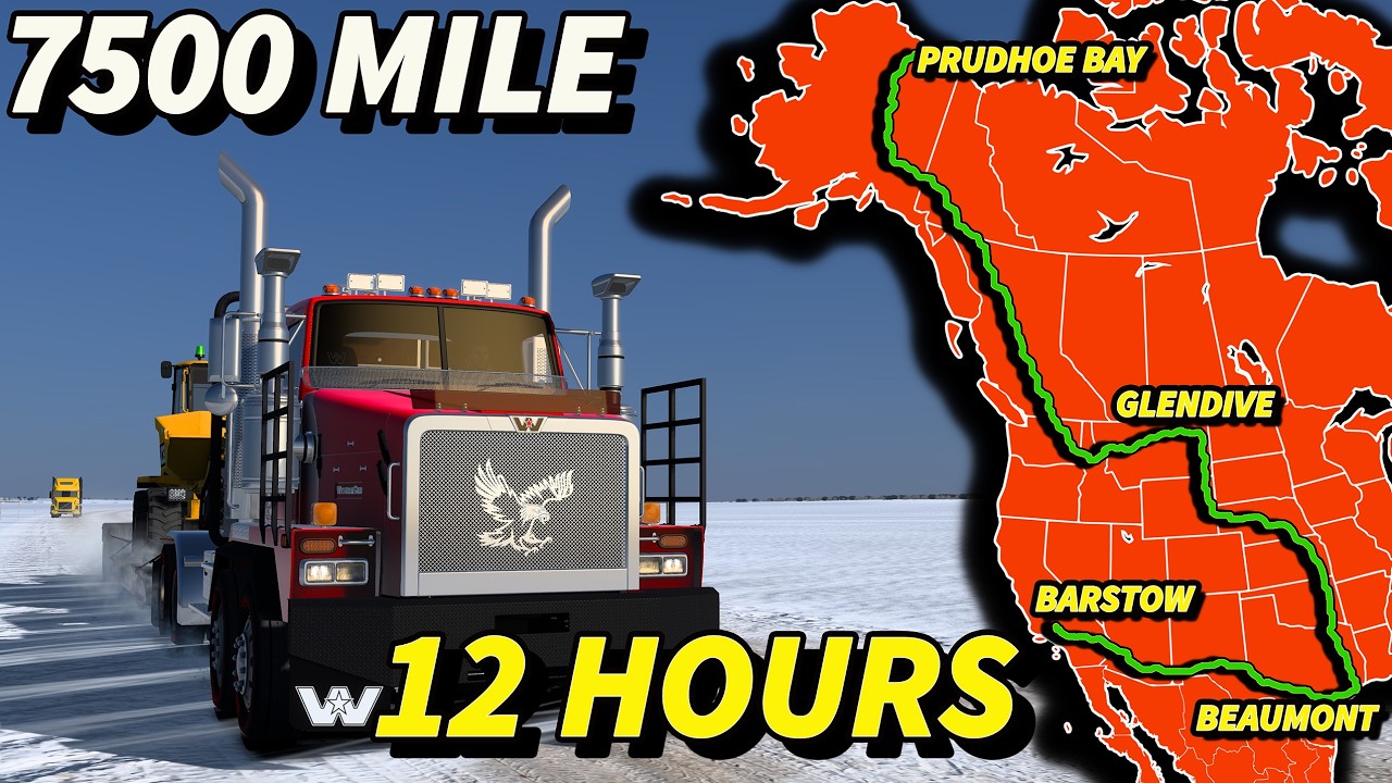 Longest Trip | Ultimate 7500-Mile Trucking Adventure Across 15 States in American Truck Simulator