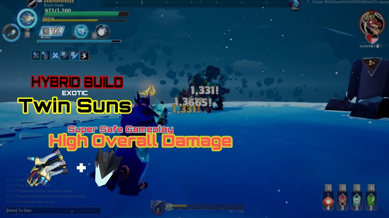 Super Safe, High damage | Exotic Repeaters Twin Suns Build - Dauntless Indonesia