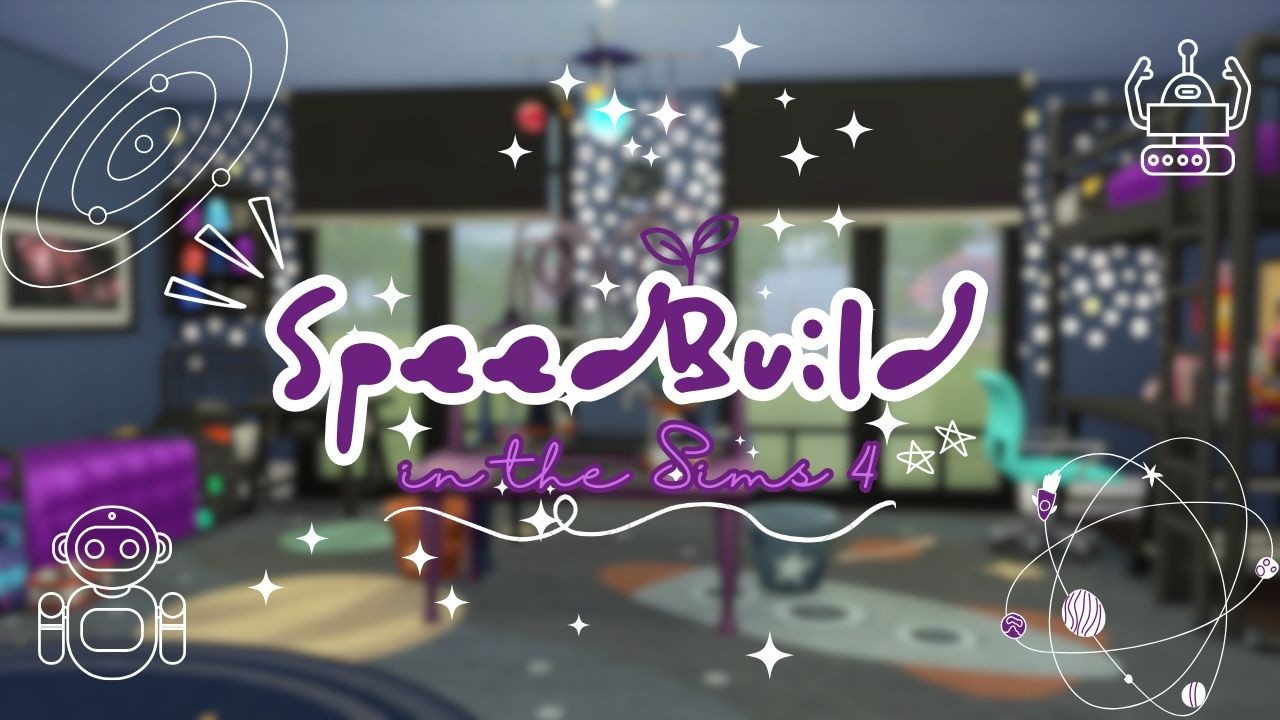 Base Game Twin Space-Science Kids Room - Sims 4 Speed Build