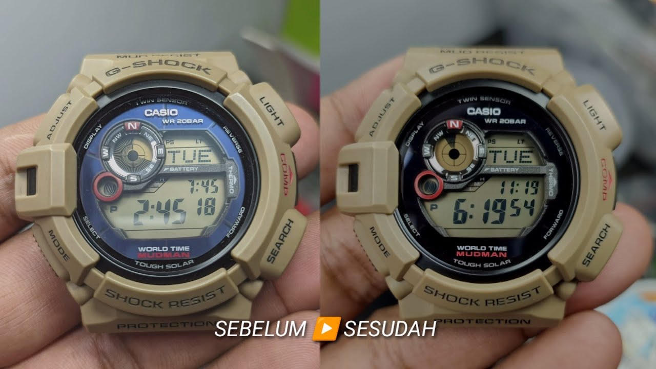 Cleaning Foging G-SHOCK G9300/GW9300 Membersihkan panel solar G-SHOCK