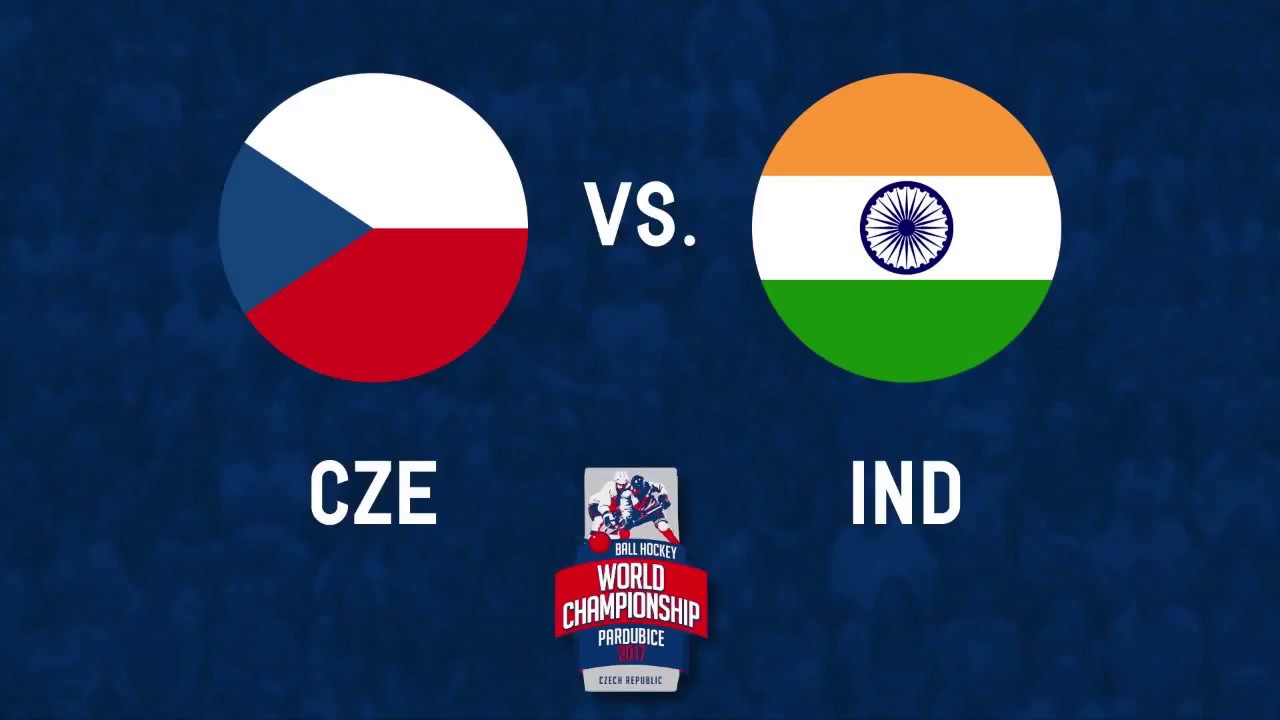 Czech Republic vs India QTF 2017 World Ball Hockey Championships in Pardubice, Czech Republic